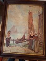 Schilderij Vissers, Th. Heinicke 1941, Ophalen of Verzenden