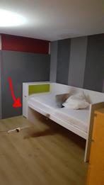 Ikea half hoogslaper bed, 90 cm, Eenpersoons, Wit, Zo goed als nieuw