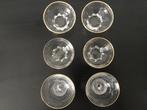 6 brocante bowl glaasjes met gouden randje., Verzamelen, Glas en Borrelglaasjes, Ophalen of Verzenden, Zo goed als nieuw