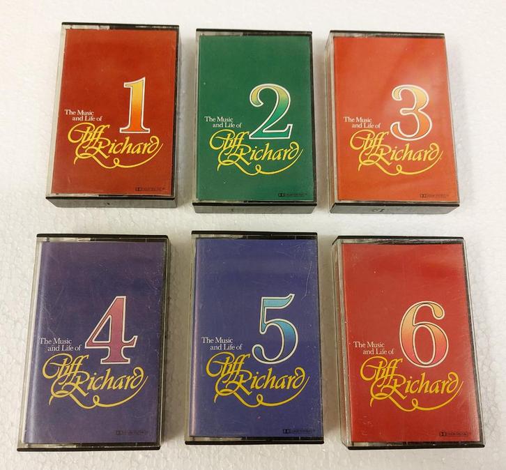 Cliff Richard set van 6 CASSETTES  Music and Life of  Cliff, Cd's en Dvd's, Cassettebandjes, Gebruikt, Origineel, Pop, 2 t/m 25 bandjes