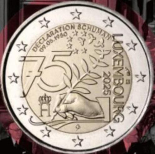 Luxemburg 2 euro 2025 - 75 jaar Schuman-Verklaring -, Postzegels en Munten, Munten | Europa | Euromunten, Losse munt, 2 euro, Luxemburg
