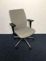 1 x Bureaustoel Schaffenburg, grijze stof, chroom voetkuis, Huis en Inrichting, Bureaustoelen, Ophalen, Gebruikt, Grijs, Bureaustoel