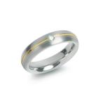 Boccia titanium ring met diamant                     0130-06, Overige materialen, Overige kleuren, ., Nieuw