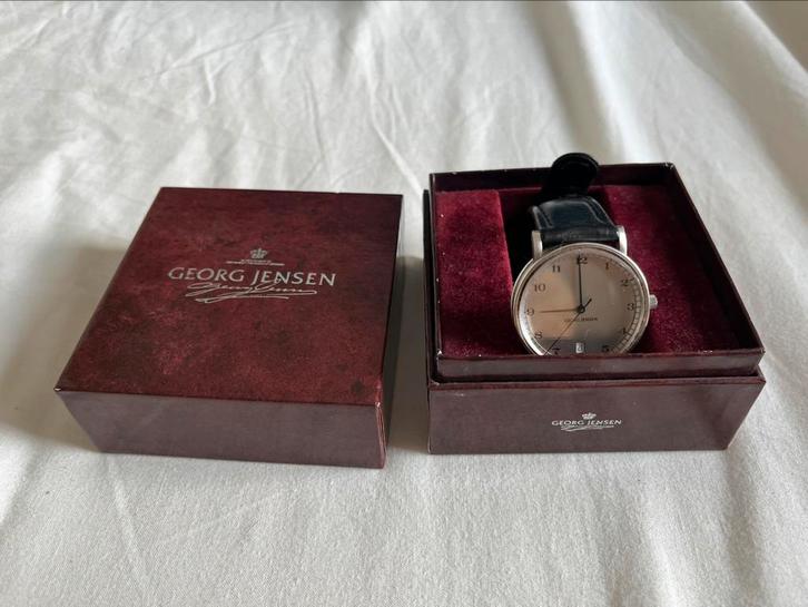 Georg Jensen 365 Bo Bonflis Herenhorloge, Sieraden, Tassen en Uiterlijk, Horloges | Antiek, Overige merken, Staal, 1960 of later