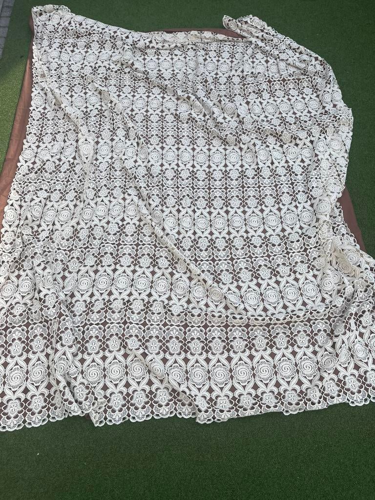 Vintage sprei cordima fensterkleid kant met voering, Ophalen, Zo goed als nieuw, Tweepersoons, Overige typen