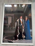 Poster met lijst Willem Alexander & Maxima - 53x72 cm, Antiek en Kunst, Ophalen of Verzenden