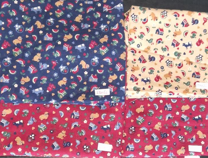 Quiltstoffen Boerderij Thema - Kinder Quilt set 8, Hobby en Vrije tijd, Stoffen en Lappen, Nieuw, Katoen, 30 tot 120 cm, 30 tot 200 cm