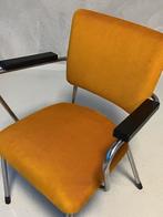 Gispen eetkamerstoel vintage armstoel eettafelstoel geel, Gebruikt, Overige kleuren, NL, Overige materialen