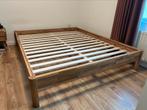 Massief eiken bed frame van La Redoute, Huis en Inrichting, Ophalen, Tweepersoons, 140 cm, Zo goed als nieuw