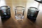 3 IITTALA KIVI waxinelichthouders, Antiek en Kunst, Antiek | Glas en Kristal, Ophalen of Verzenden