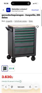 Jungwille Francorchamps Gereedschapswagen - 251 Delig, Doe-het-zelf en Verbouw, Gereedschapskisten, Ophalen, Gevuld, Zo goed als nieuw