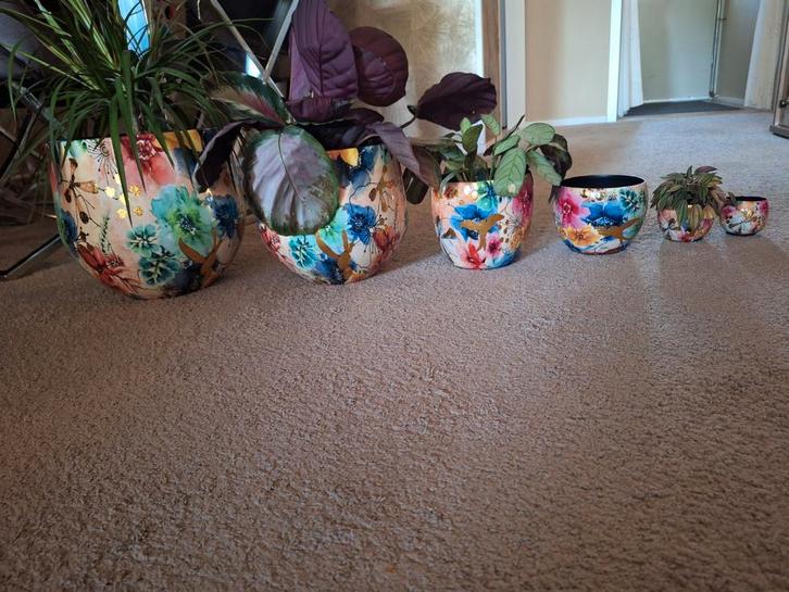 Mooi lammie design bloempotten tekoop, Huis en Inrichting, Woonaccessoires | Kunstplanten en Kunstbloemen, Zo goed als nieuw, Ophalen of Verzenden