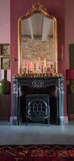 Antiek massief stenen haard/ klassieke voorzet schouw, Huis en Inrichting, Haarden, Ophalen, Zo goed als nieuw, Vrijstaande haard