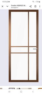 Nieuwe deur metallic brons met melkglas, Ophalen, 80 tot 100 cm, Binnendeur, Nieuw