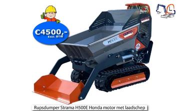Rupsdumper STRAMA H500E Honda motor met laadschep beschikbaar voor biedingen