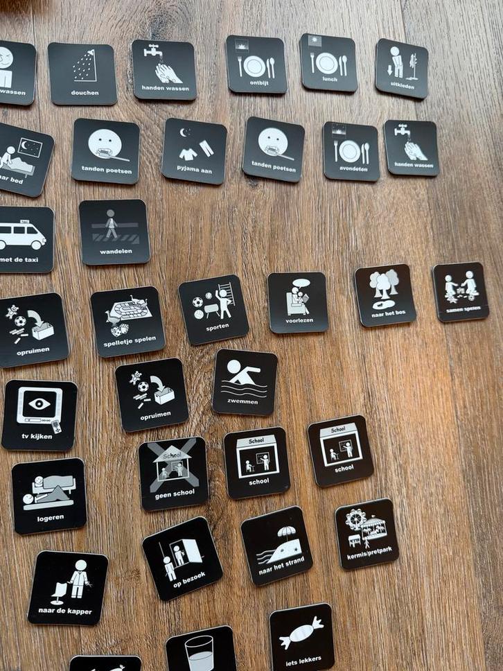 Easyauti Dagschema Kaarten - magneet pictos, Kinderen en Baby's, Speelgoed | Educatief en Creatief, Zo goed als nieuw, Taal en Lezen