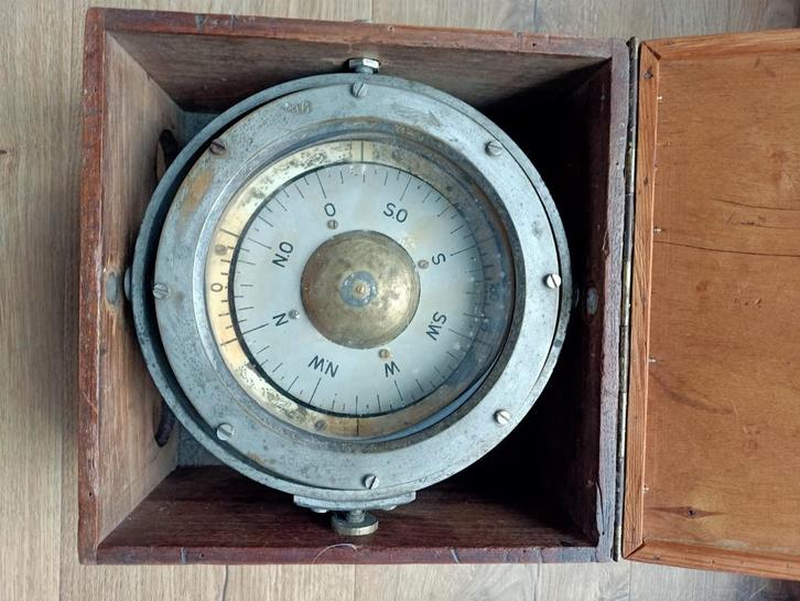 Antiek Kompas Vrachtschip - 1920, Antiek en Kunst, Antiek | Koper en Brons, Brons, Ophalen