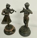 2 oude Bronzen beelden, Antiek en Kunst, Kunst | Beelden en Houtsnijwerken, Ophalen