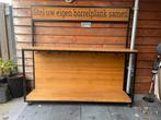 Sidetable / borreltafel, Huis en Inrichting, Tafels | Sidetables, Gebruikt, Eikenhout, Ophalen of Verzenden, 150 tot 200 cm