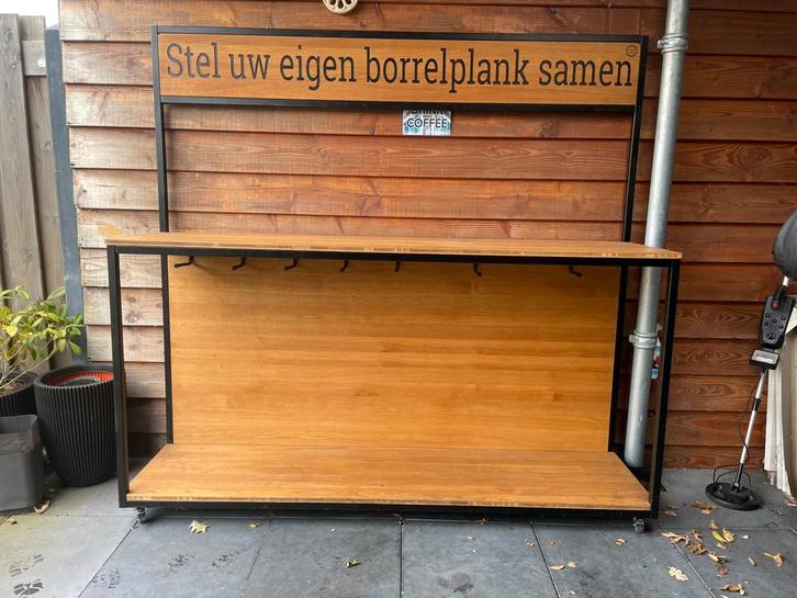 Sidetable / borreltafel, Huis en Inrichting, Tafels | Sidetables, Gebruikt, 25 tot 50 cm, 150 tot 200 cm, Rechthoekig, Eikenhout