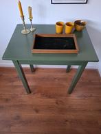 houten tafeltje, Huis en Inrichting, Tafels | Bijzettafels, Ophalen, Bijzet tafeltje/ Brocante tafeltje/ Vintage tafeltje, 55 tot 75 cm