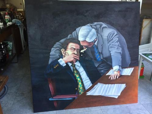 Florian La Poutré Olieverf Schilderij met object, Antiek en Kunst, Kunst | Schilderijen | Modern, Ophalen