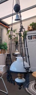 Antieke olie hanglamp, Ophalen of Verzenden