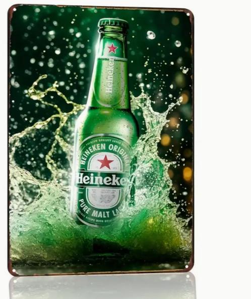 Wanddecoratiebord HEINEKEN, Verzamelen, Biermerken, Nieuw, Reclamebord, Plaat of Schild, Heineken, Ophalen of Verzenden