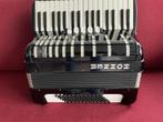 Z.g.a.n. duitse Hohner 343 Noblesse accordeon . 72 bas ., 72-bas, Zo goed als nieuw, Hohner, Met riemen