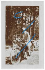 Alone I did it motor vrouw fotokaart, Ophalen of Verzenden, 1920 tot 1940, Ongelopen, Voertuig