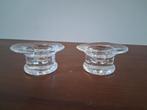 2  Arabia Iitala Pioni Finland Finn Blank Crystal kandelaars, Ophalen of Verzenden