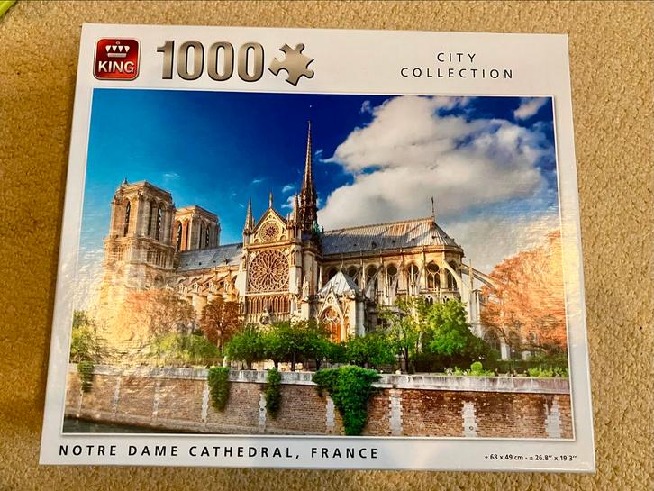 Ing legpuzzel Notre Dame - 1000 Stukjes, Hobby en Vrije tijd, Denksport en Puzzels, Zo goed als nieuw, Legpuzzel, 500 t/m 1500 stukjes
