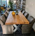 Eettafel met 6 stoelen, Huis en Inrichting, Tafels | Eettafels, 200 cm of meer, 100 tot 150 cm, Metaal, Rechthoekig