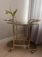 Vintage Barcart, Huis en Inrichting, Tafels | Bijzettafels, Ophalen, Gebruikt, Glas, 75 cm of meer