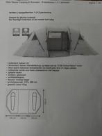 Compacte katoenen tunneltent met 2 slaapcabines, Ophalen of Verzenden