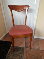 Klassieke eetkamerstoel met stoffen bekleding, Huis en Inrichting, Stoelen, Ophalen, Hout, Gebruikt, Bruin