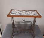 Gietijzeren bijzettafeltje met keramiek tegeltjes, Ophalen