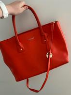 Furla Large Red Leather Tote / Briefcase in Red, Ophalen of Verzenden, Gebruikt, Rood