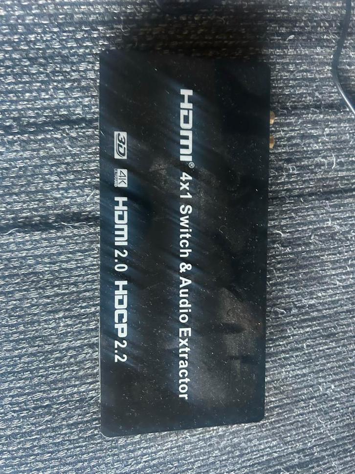 HDMI 4x1 Switch Audio Extractor - 4K Ultra HD, Audio, Tv en Foto, Converters, Gebruikt, Ophalen of Verzenden