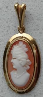 Mooi gouden 'schelp camee hanger, Ophalen of Verzenden, Zo goed als nieuw, Goud, Goud
