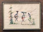 Afrikaanse Stam Dans Schilderij, Ophalen of Verzenden