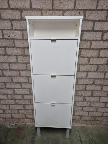 Witte Schoenenkast - 3 Vakken beschikbaar voor biedingen