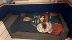 Woood dennis donker grijs bed, 85 tot 100 cm, Ophalen of Verzenden, Zo goed als nieuw, Matras