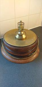 Antieke (koetsiers)stoof van koper en hout, Antiek en Kunst, Antiek | Koper en Brons, Ophalen of Verzenden