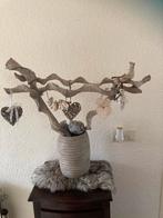 Vaas met houten takken en decoratie, Huis en Inrichting, Overige kleuren, Ophalen of Verzenden, Minder dan 50 cm, Glas