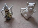 theepotjes klein kat en pot, Huis en Inrichting, Keuken | Servies, Gebruikt, Overige typen, Ophalen of Verzenden, Overige stijlen
