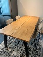 Grote Houten Eettafel + 6 Stoelen – Apart of Samen te Koop, Huis en Inrichting, Tafels | Eettafels, Gebruikt, 200 cm of meer, Vijf personen of meer