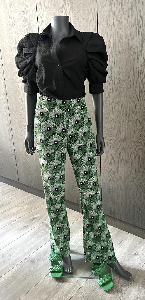 STUDIO AMAYA - groene broek - 36 (S), Kleding | Dames, Broeken en Pantalons, Zo goed als nieuw, Maat 36 (S), Groen, Lang, Verzenden