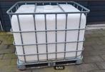 Schoon 1M3 IBC Tank,vat regenton kunststof met verzinkt fram, 150 liter of meer, Ophalen, Kunststof