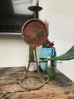 Indiase metalen kandelaar met kip uit india, Huis en Inrichting, Verburgt Vintage, Overige kleuren, 25 tot 50 cm, Nieuw